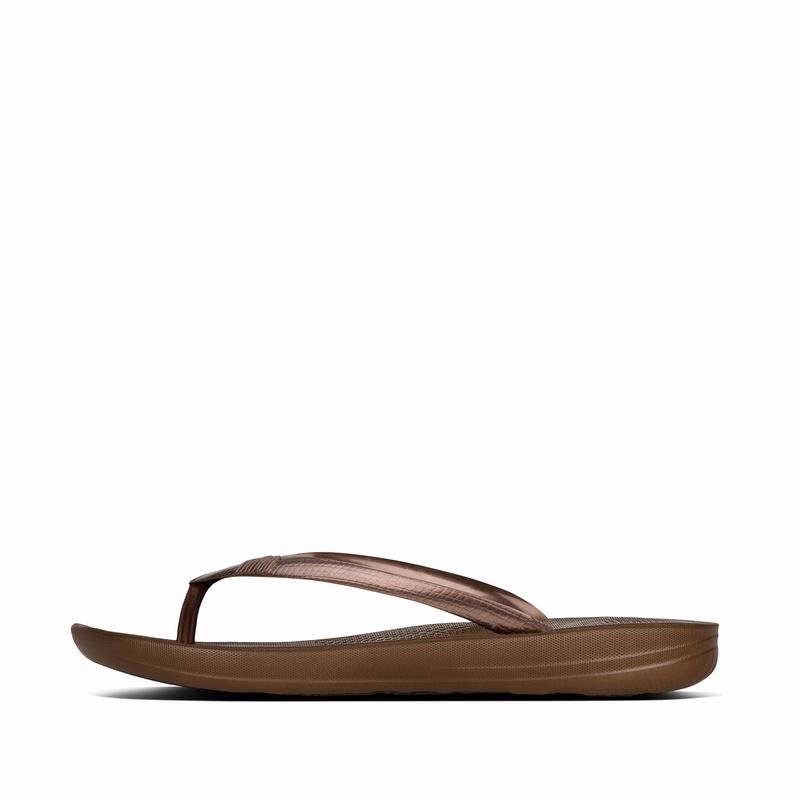 FitFlop Iqushion Ergonomc Tiefes Braun - FitFlop Flip Flops Damen Sale [DVWG-94608]